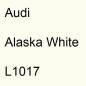 Preview: Audi, Alaska White, L1017.